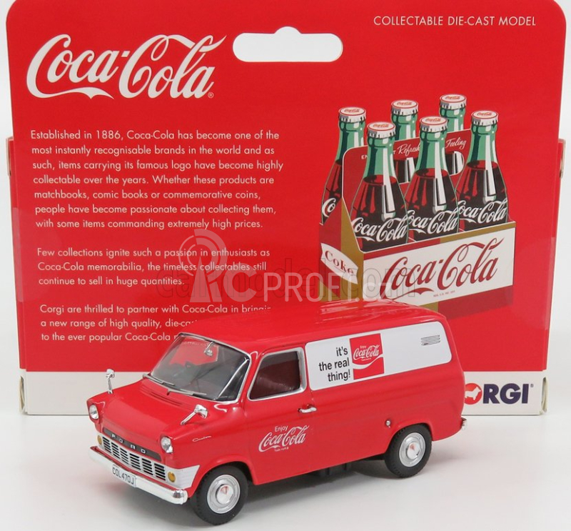 Corgi Ford england Transit Mki Van Coca-cola 1970 1:43 Červená Bílá