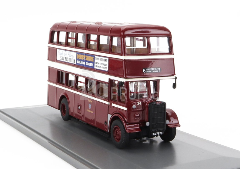 Corgi GUY Utility Autobus Burton Corporation 6 Anglesey 1960 1:76 Červený Krém