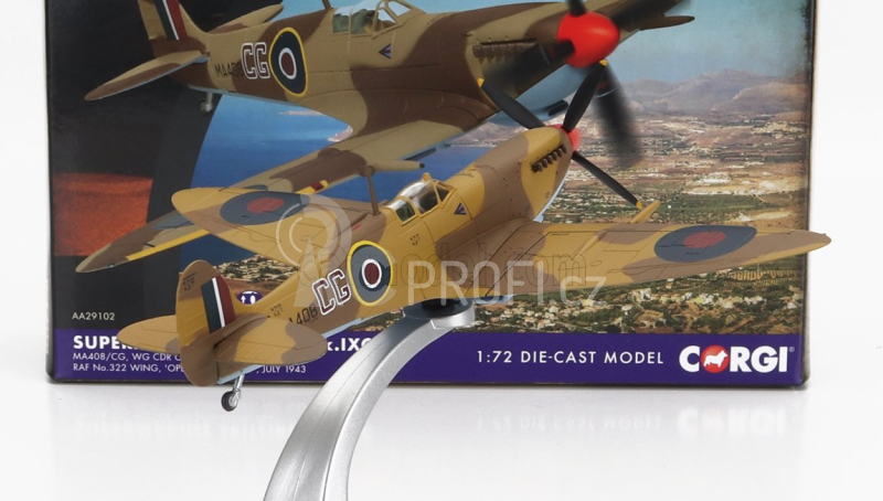 Corgi Supermarine Spitfire Mk.ixc Military Airplane  1943 1:72 2 Tóny Hnědé