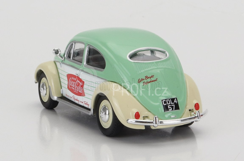 Corgi Volkswagen Beetle Maggiolino Coca-cola 1951 1:43 Zelená Bílá Béžová