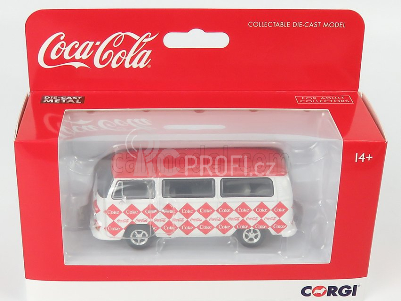 Corgi Volkswagen T1 Camper Van Coca-cola Coke 1961 1:43 Bílá Červená