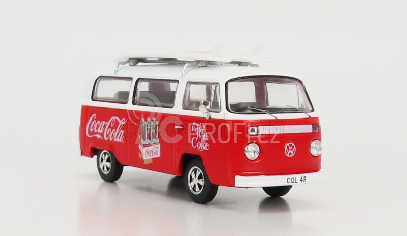 Corgi Volkswagen T1 Minibus Coca-cola With Surfboard 1961 1:43 Bílá Červená