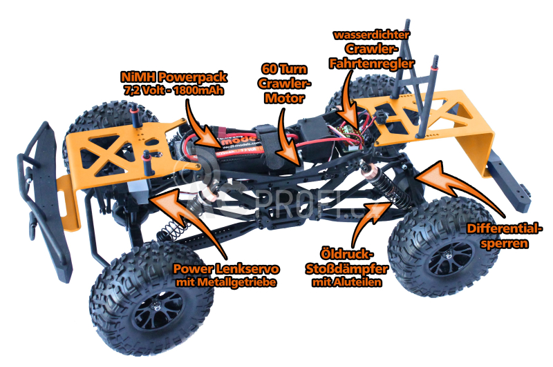 RC auto DF-4J XXL Crawler 2020, černý 