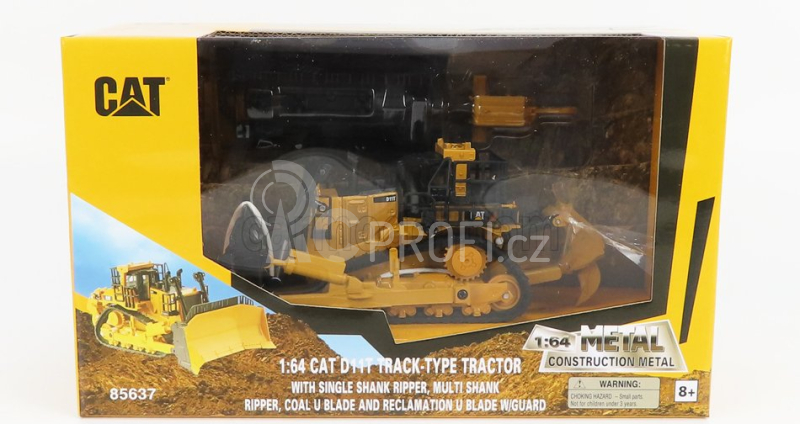 Dm-models Caterpillar Card11t Ruspa Cingolata - Scraper Track Type Tractor 1:64 Žlutá Černá