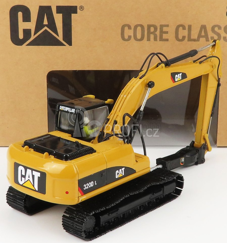 Dm-models Caterpillar Cat320d Pásový bagr se sbíječkou 1:50, žlutá