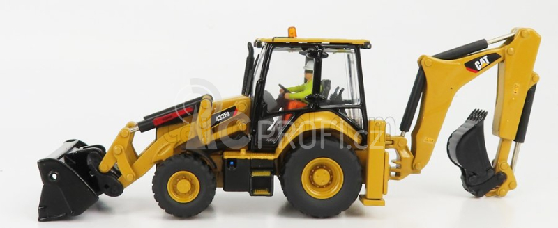 Dm-models Caterpillar Cat432f2 Bagr a nakladač 2v1 1:50, žlutá