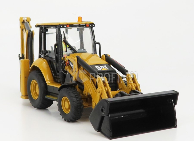 Dm-models Caterpillar Cat432f2 Bagr a nakladač 2v1 1:50, žlutá