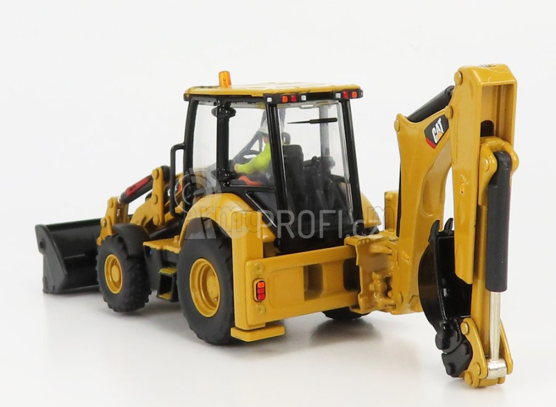 Dm-models Caterpillar Cat432f2 Bagr a nakladač 2v1 1:50, žlutá