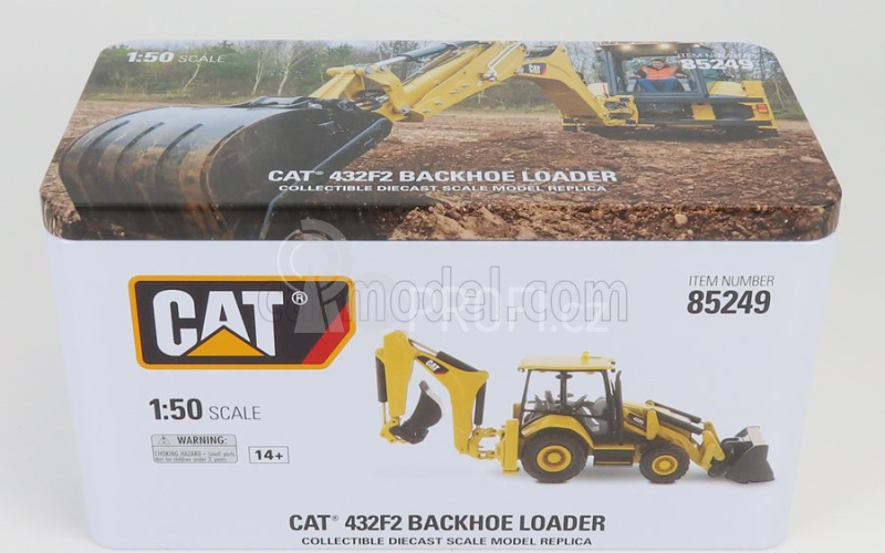 Dm-models Caterpillar Cat432f2 Bagr a nakladač 2v1 1:50, žlutá