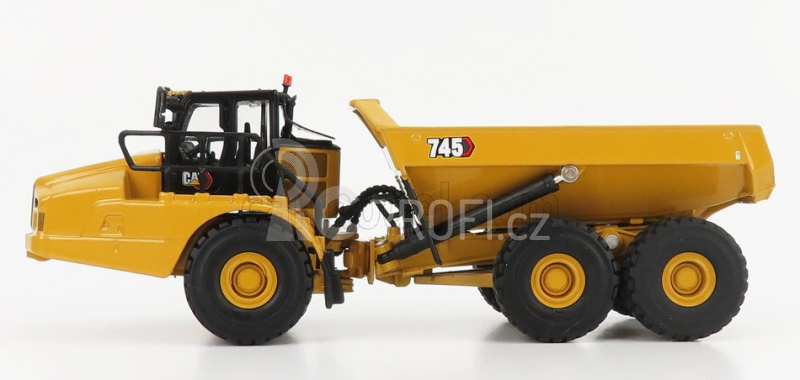 Dm-models Caterpillar Cat745 Cassone Ribaltabile Cava 3-assi - Articulated Truck 1:64 Žlutá Černá