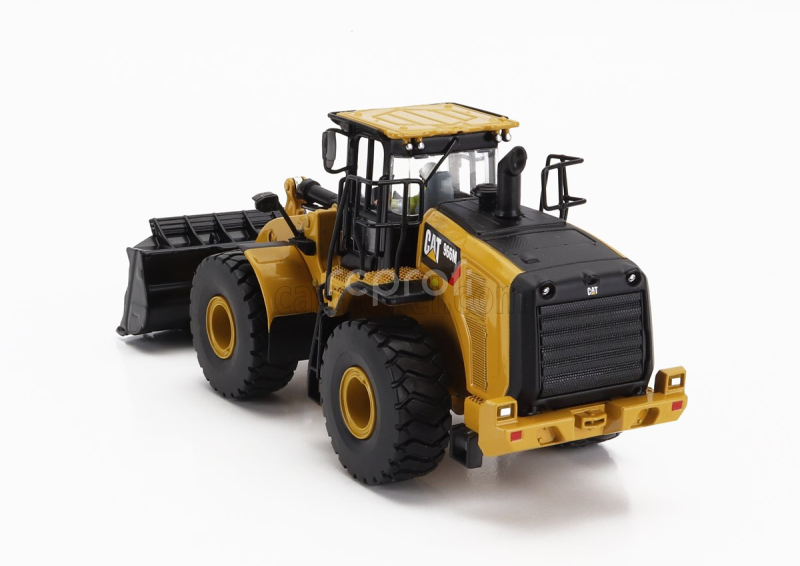 Dm-models Caterpillar Cat966m Ruspa Gommata - Scraper Tractor Wheel Loader 1:50 Žlutá Černá