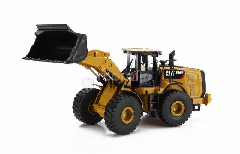 Dm-models Caterpillar Cat966m Ruspa Gommata - Scraper Tractor Wheel Loader 1:50 Žlutá Černá