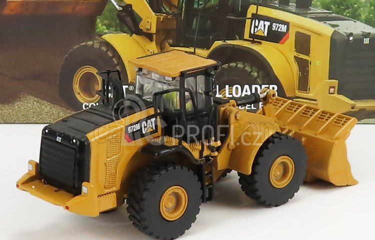 Dm-models Caterpillar Cat972m Ruspa Gommata - Scraper Tractor Wheel Loader 1:87 Žlutá Černá