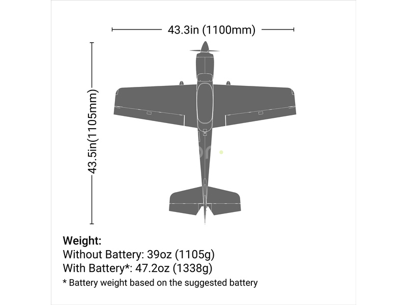 E-flite Sportix 1.1m AS3X+ SAFE Select BNF Basic