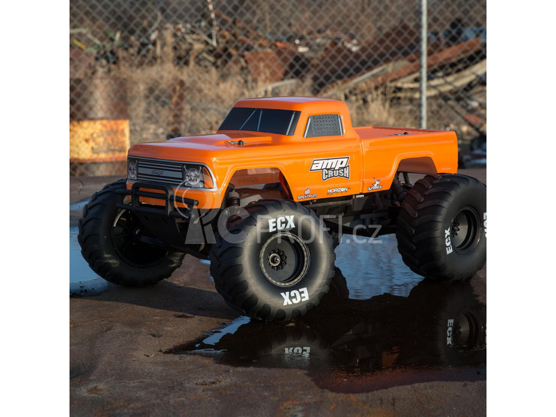 RC auto ECX AMP Crush 1:10 RTR, oranžová