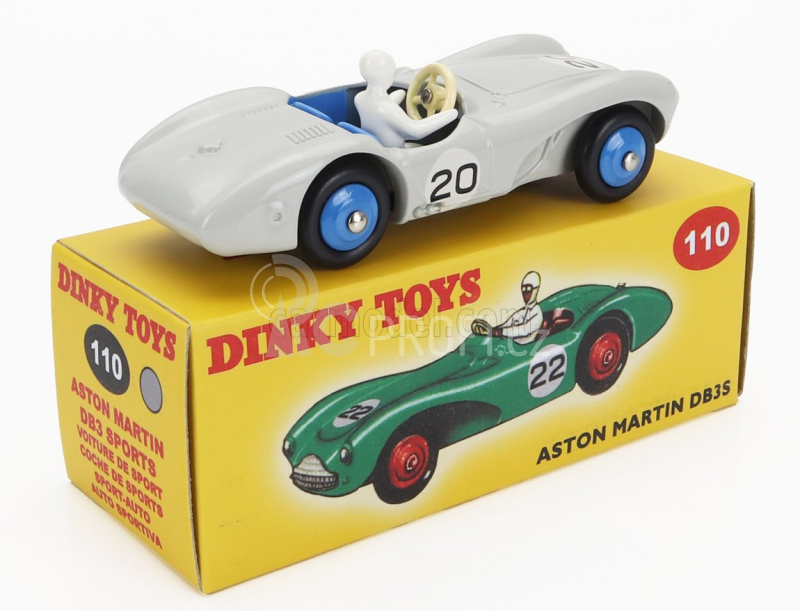 Edicola Aston martin Db3 Sports Spider N 20 Racing 1950 1:43 Světle Šedá