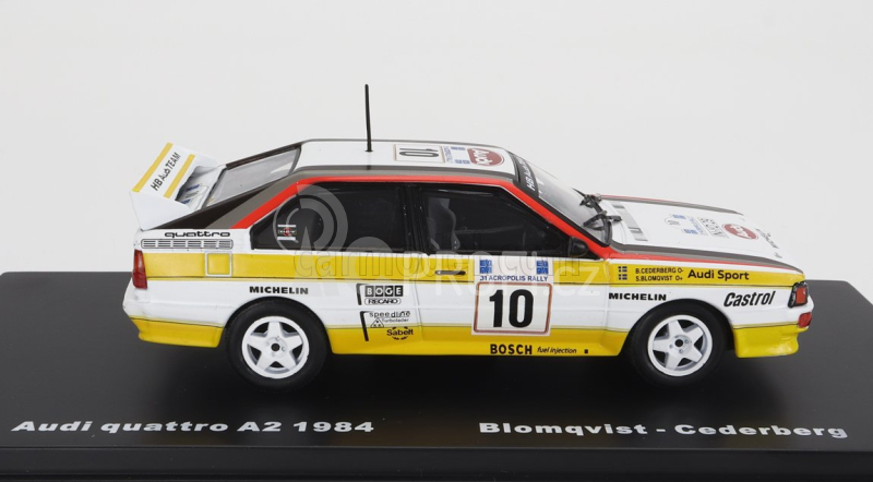 Edicola Audi Quattro N 10 Winner Rally Acropolis 1984 S.Blomqvist - B.Cederberg 1:43