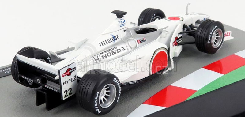 Edicola BAR F1  002 Honda N 22 Season 2000 Jacques Villeneuve 1:43 Bílá