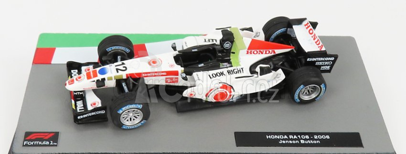 Edicola BAR F1  Ra106 Honda N 12 Season 2006 Jenson Button 1:43 Bílá Červená