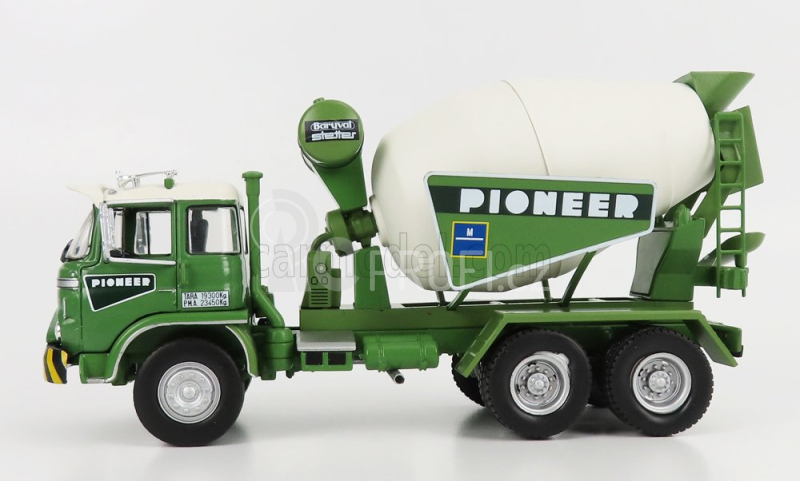 Edicola Barreiros Centauro Truck Cement Mixer Betoniera 3-assi 1968 1:43 Zelená Bílá