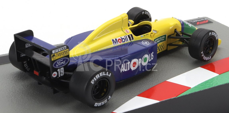 Edicola Benetton F1  Ford B190b N 19 Season 1991 Roberto Moreno 1:43 Žlutá Modrá