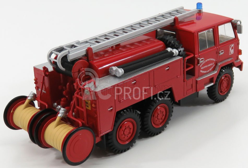 Edicola Berliet Ff 6x6 Fpt Hr Tanker Truck Požární vůz 1971 1:43, červená