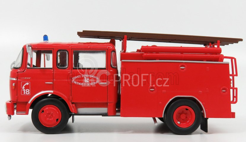 Edicola Berliet Fpt Gak 20h Tanker Truck With Scala - Fire Engine - Vigili Del Fuoco 1:43 Red