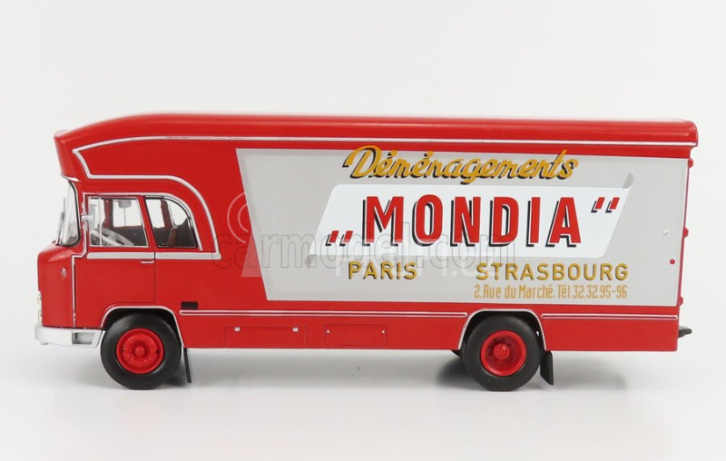 Edicola Berliet Gbk6 Truck Mondia 1971 1:43 Červená Stříbrná