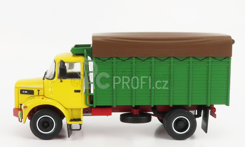 Edicola Berliet Gl900 Truck Cassonato 1976 1:43 Žlutá Zelená