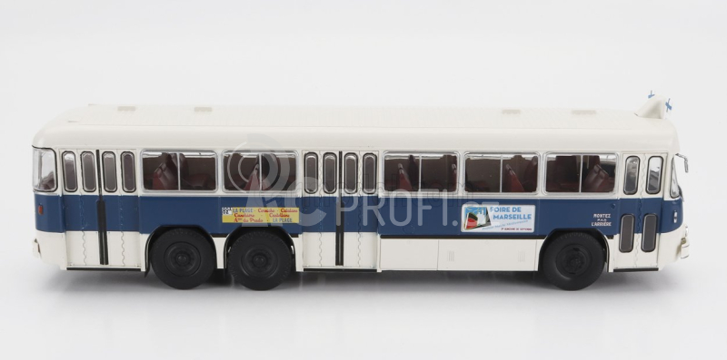 Edicola Berliet Pbr10 Autobus Foire De Marseille 3-assi 1958 1:43 Bílá Modrá