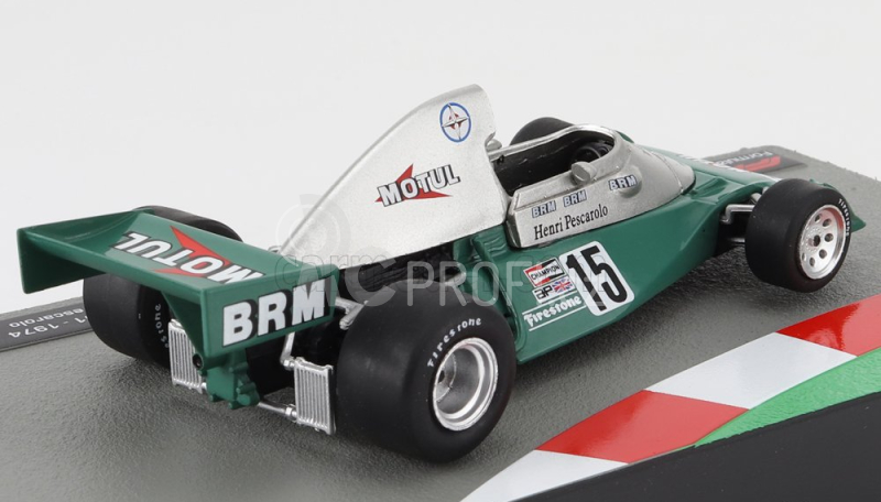 Edicola BRM F1  P201 N 15 Season 1974 Henri Pescarolo 1:43 Zelené Stříbro