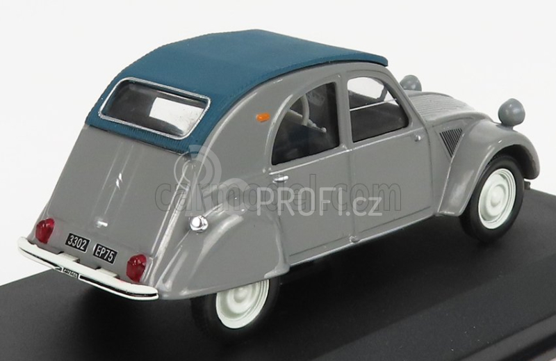 Edicola Citroen 2cv Cabriolet Closed 1957 - Con Vetrina - With Showcase 1:43 Grey