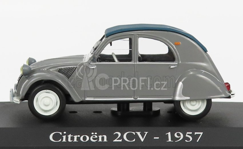 Edicola Citroen 2cv Cabriolet Closed 1957 - Con Vetrina - With Showcase 1:43 Grey