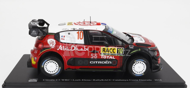 Edicola Citroen C3 Wrc Abu Dhabi N 10 S.Loeb - D.Elena 1:24, červená