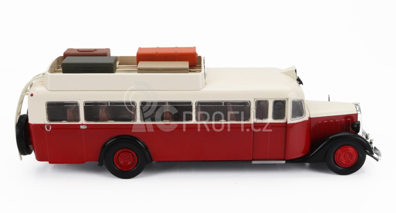 Edicola Citroen T45 Autobus Paris France 1939 1:43 Červená Bílá