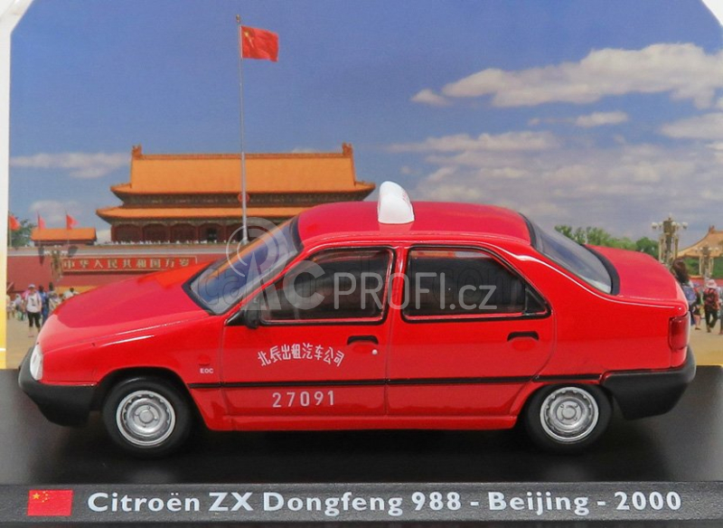 Edicola Citroen Zx Berlina Taxi Dongfeng 988 Beijing 2000 1:43 Red