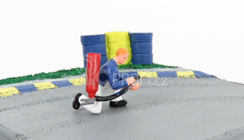 Edicola Diorama Soccorritore Stradale Pista - Fireman Race 1:43 Šedá Modrá Žlutá