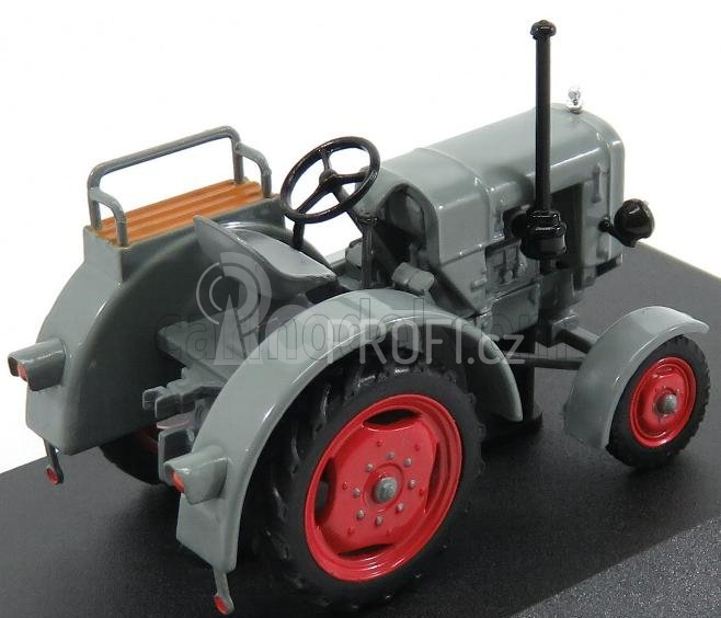 Edicola Eicher Ed25ii Tractor 1951 - Con Vetrina - With Showcase 1:43 Šedá Červená