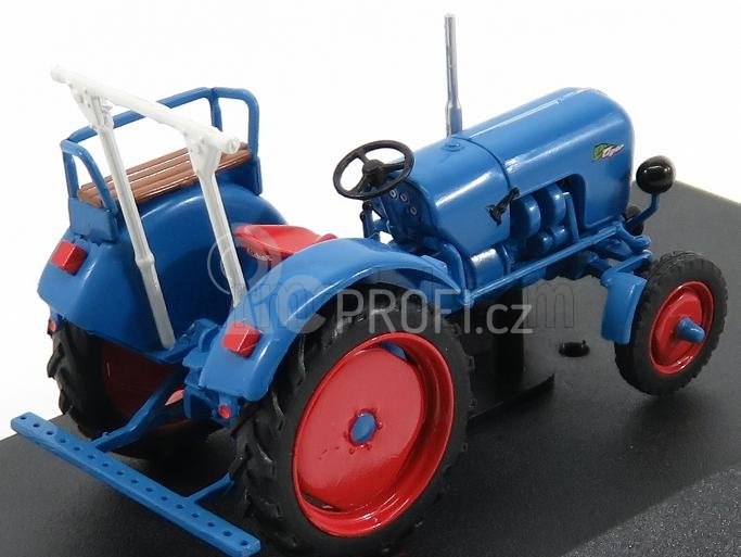 Edicola Eicher Tiger Tractor 1960 - Con Vetrina - With Showcase 1:43 Modrá Červená