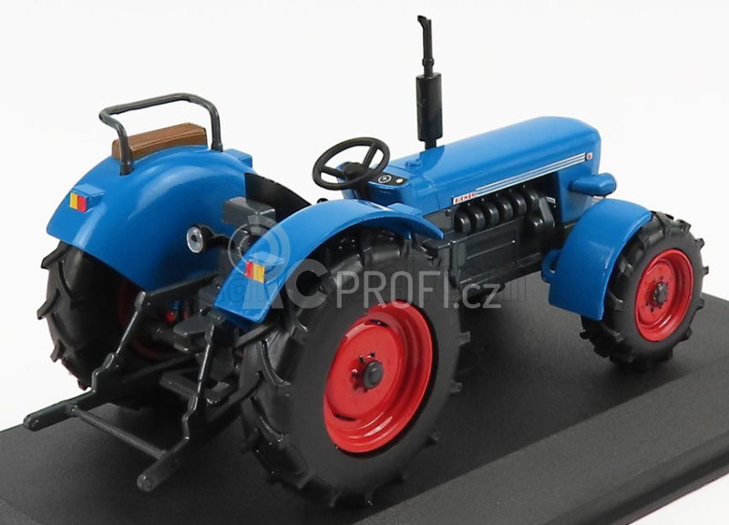 Edicola Eicher Wotan Ii Tractor 1976 - Con Vetrina - With Showcase 1:43 Modrá Červená