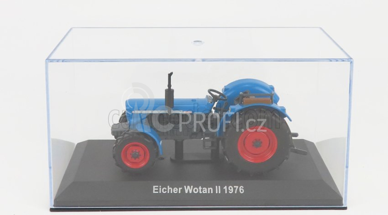 Edicola Eicher Wotan Ii Tractor 1976 - Con Vetrina - With Showcase 1:43 Modrá Červená