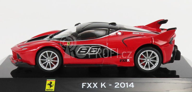 Edicola Ferrari Fxx-k N 88 2014 - Con Vetrina - With Showcase 1:43 Červená Černá