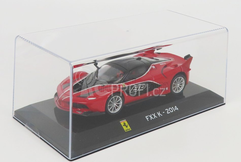 Edicola Ferrari Fxx-k N 88 2014 - Con Vetrina - With Showcase 1:43 Červená Černá