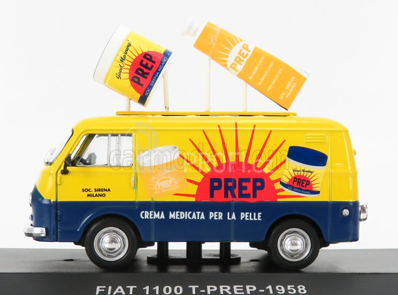 Edicola Fiat 1100t Van Prep 1958 1:43 Modrá Žlutá