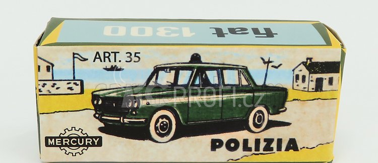 Edicola Fiat 1300 Polizia Autostradale 1961 1:48 Vojenská Zelená