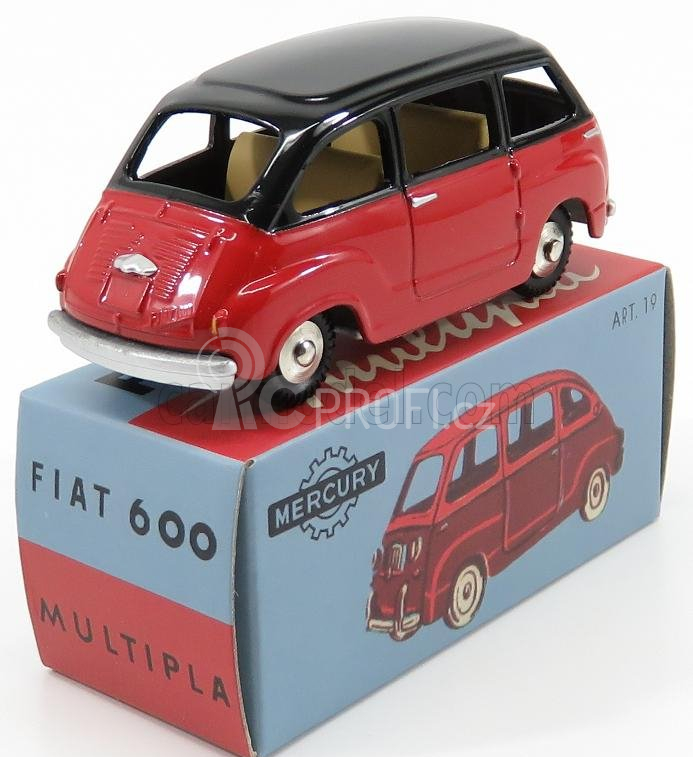 Edicola Fiat 600 Multipla I Series 1956 1:48 Červená Černá