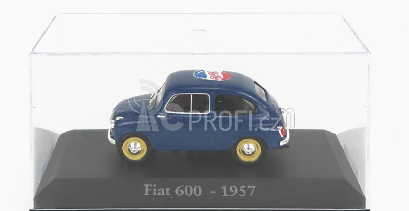 Edicola Fiat 600 Pepsi-cola 1957 - Con Vetrina - With Showcase 1:43 Blue