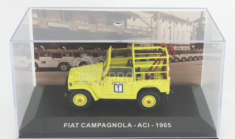 Edicola Fiat Campagnola Aci 1965 - Carro Attrezzi - Wrecker Road Service 1:43 Žlutá