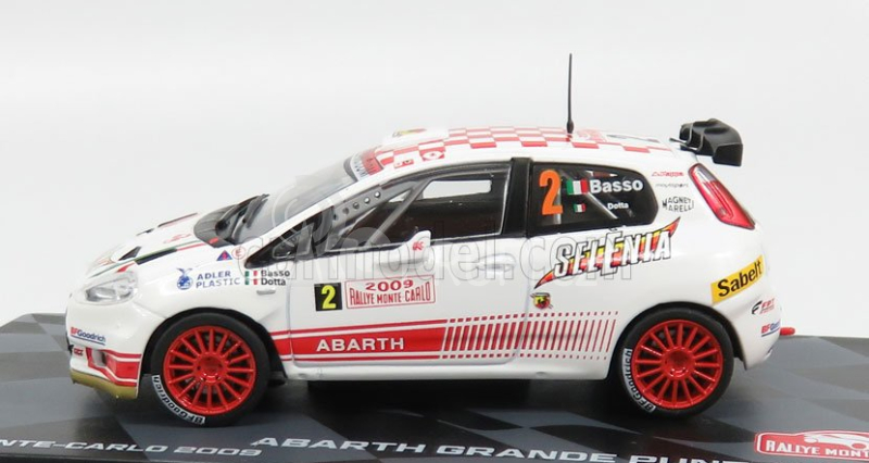 Edicola Fiat Grande Punto S2000 N 2 Rally Montecarlo 2009 G.Basso - M.Dotta 1:43