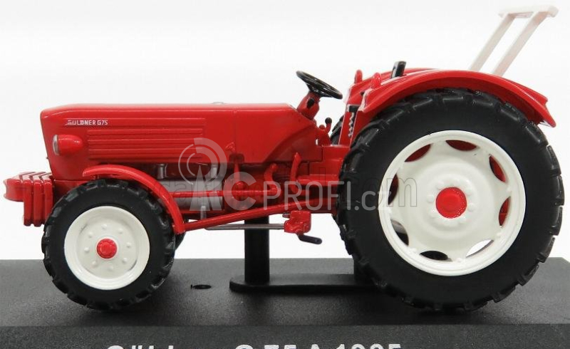 Edicola Guldner G75a Tractor 1965 - Con Vetrina - With Showcase 1:43 Červená Bílá